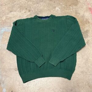 VTG U.S. Polo Association Green Men Size L Knit Sweater Pull Over Crew Neck Y2K